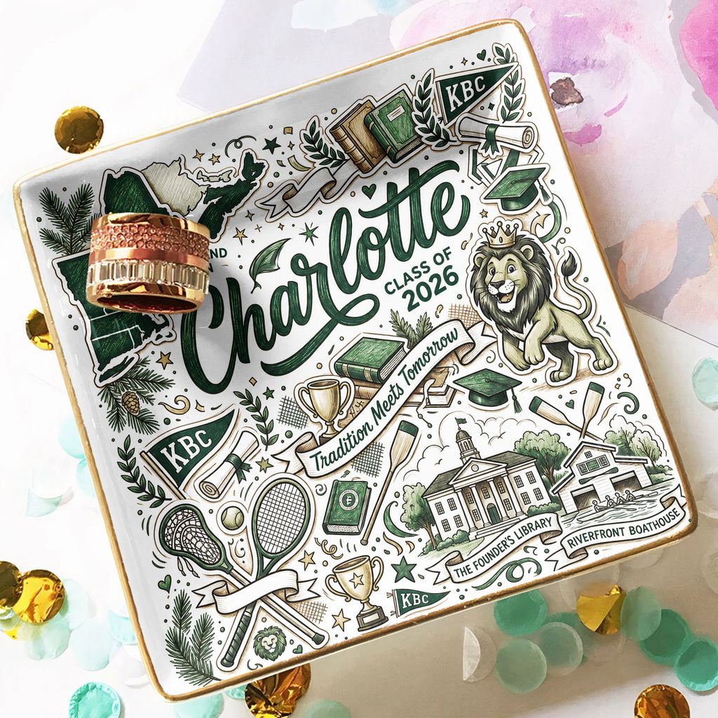 Custom University Spirit - Personalized Jewelry Dish