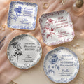 A Sweet Ending To A New Beginning Graduation Gifts For Her - Toile De Jouy Birth Flowers - Personalized Jewelry Dish