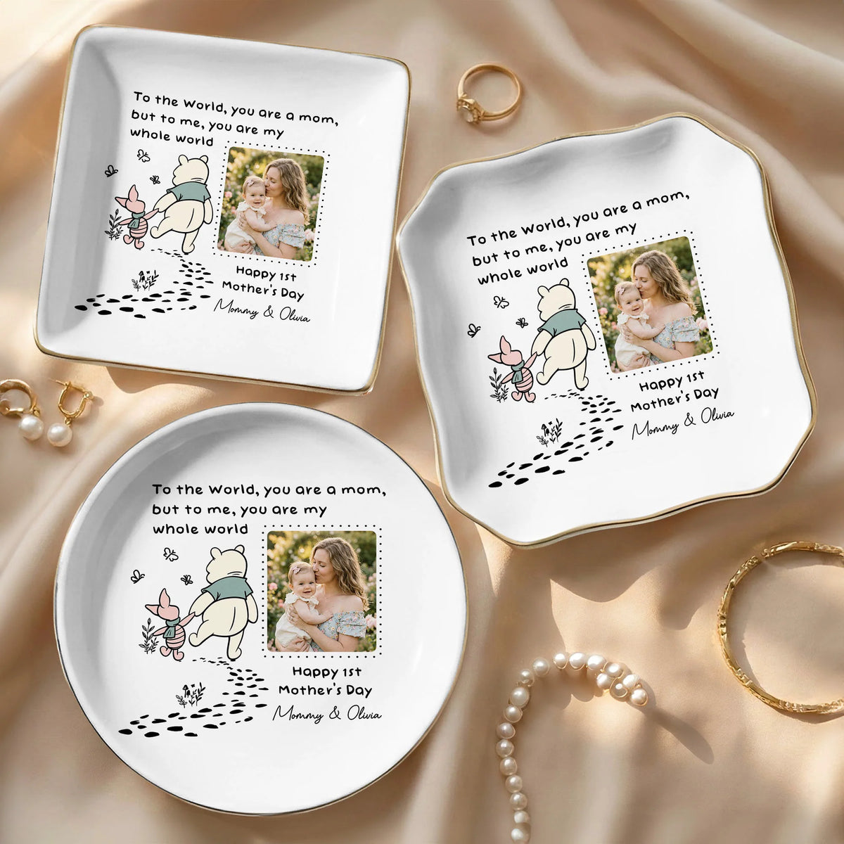 You Are My Whole World - 1st Mother's Day Gift For Mom - Personalized Jewelry Dish